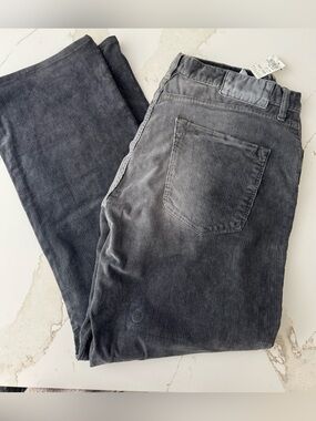 NEW Loomstate Men's Charcoal Corduroy Straight Jeans NWT Sz 36 Retail $220